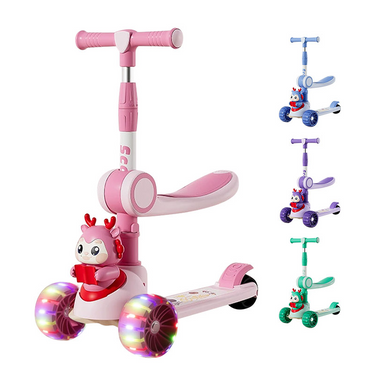 2 in 1 Deer Manual Scooty and Cycle with Light